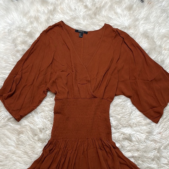Forever 21 Tunic Blouse size small Rust brown Color - Picture 2 of 11